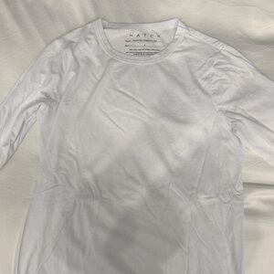 Hatch Maternity White Long Sleeve Tee
